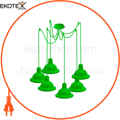 Світильник ERKA 1303-626 LED, стельовий, 6x12W, 4200K, 2м, салатовий, ERKA, 130395