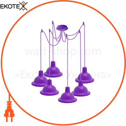Світильник ERKA 1303-626 LED, стельовий, 6x12W, 4200K, 2м, фіолетовий, ERKA, 130397