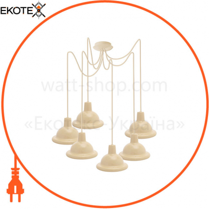 Світильник ERKA 1303-626 LED, стельовий, 6x12W, 4200K, 2м, слонова кістка, ERKA, 130399