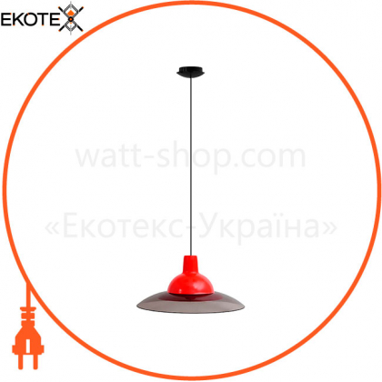 Світильник ERKA 1305, стельовий, 60W, червоний з Чорним кабелем, Е27, ERKA, 130512