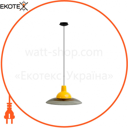 Світильник ERKA 1305, стельовий, 60W, жовтий з Чорним кабелем, Е27, ERKA, 130517