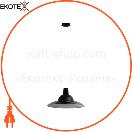 Світильник ERKA 1305, стельовий, 60W, чорний з Чорним кабелем, Е27, ERKA, 130520