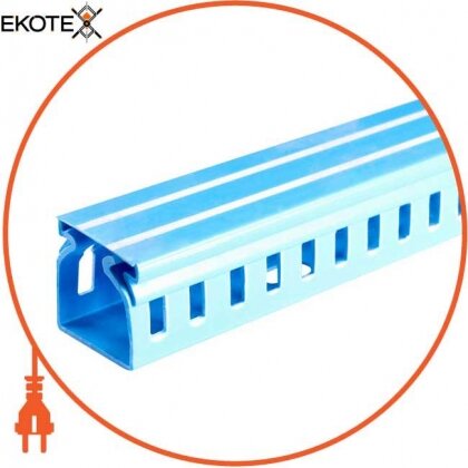 Enext s13033024 короб пластиковый перфорированный e.trunking.perf.stand.60.60, 60х60мм, голубой 2м