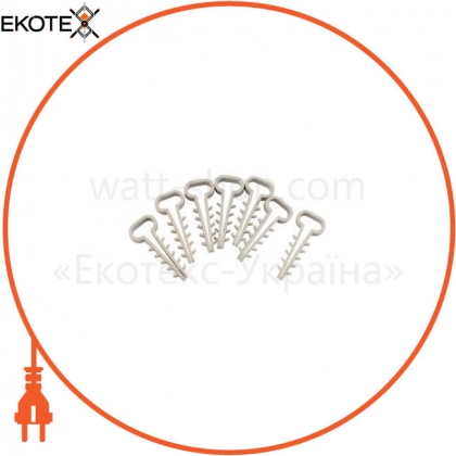 Дюбель - ялинка (зажим) 8 mm для плоск.каб (100 шт) ELCOR, Elcor, 140502
