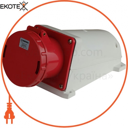Розетка силова стаціонарна ENERGIO 145 (3P + PE + N) 125A 415В IP67, ENERGIO, 52139