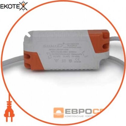 Драйвер для даунлайта 12w DC 24-42V 280mA п/м з фікс Sunle, Евросвіт, 40251