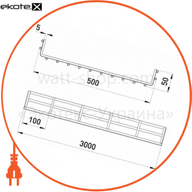 Enext ATK-50-15 лоток проволочный 500х50 5.0 мм, длина 3 м