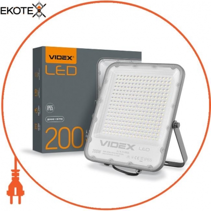 LED прожектор VIDEX PREMIUM 200W 5000K 220V Gray