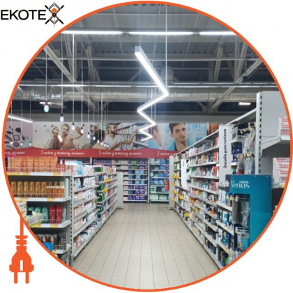 LED-світильник лінійний, колір корпусу - чорний, 36W, 4032Lm, 4000K, Ledlife, LD-1200-N-B-W