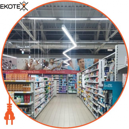 LED-світильник лінійний, колір корпусу - чорний, 36W, 4032Lm, 3000K, Ledlife, LD-1200-W-B-W