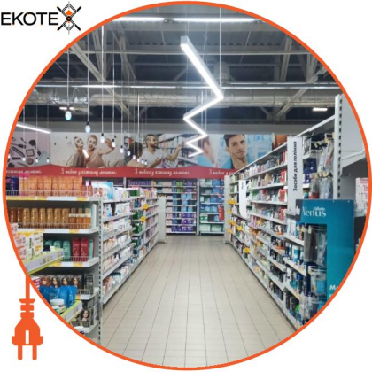 LED-світильник лінійний, колір корпусу - чорний, 36W, 4032Lm, 3000K, Ledlife, LD-1500-W-B-S