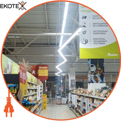 LED-світильник лінійний, колір корпусу - білий, 36W, 4032Lm, 6000K, Ledlife, LD-1500-C-W-W