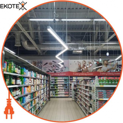 LED-світильник лінійний, колір корпусу - чорний, 54W, 6944Lm, 4000K, Ledlife, LD-2000-N-B-W