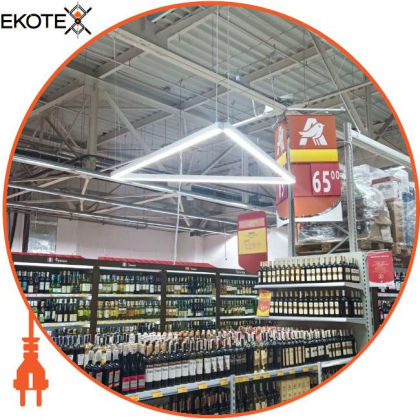 LED-світильник лінійний, колір корпусу - чорний, 54W, 6944Lm, 3000K, Ledlife, LD-2000-W-B-W