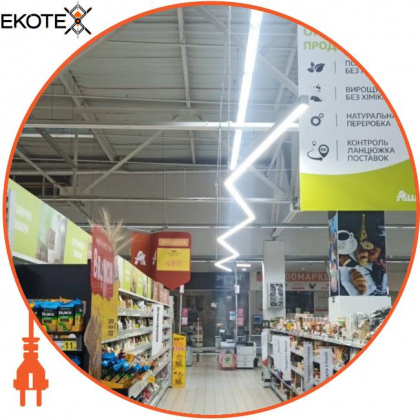 LED-светильник линейный, цвет корпуса - черный, 20 W, 2240 Lm, 6000K, Ledlife, LD-600-C-B-S