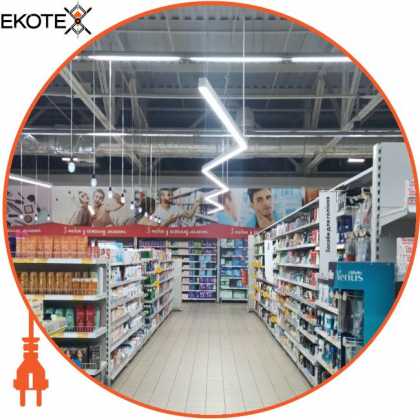 LED-світильник лінійний, колір корпусу - сріблястий, 36W, 4032Lm, 3000K, Ledlife, LD-1200-W-S-S