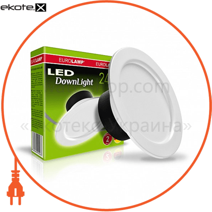 Eurolamp LED-DLR-24/4(Е) светодиодный eurolamp led светильник круглый downlight 24w 4000k