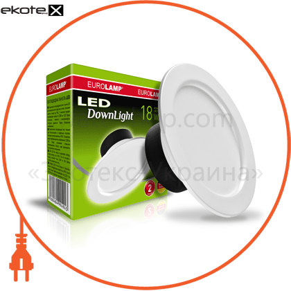Eurolamp LED-DLR-18/4(Е) светодиодный eurolamp led светильник круглый downlight 18w 4000k
