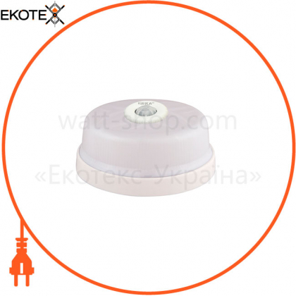 Світильник ERKA 1102D LED-B, настінно-стельовий з вбудованим і регульованим датчиком руху, 12 W, 4200K, білий, IP 20, ERKA, 190102