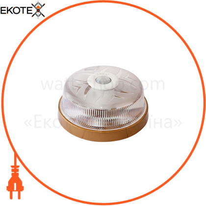Світильник ERKA 1102D LED-G, настінно-стельовий з вбудованим і регульованим датчиком руху, 12 W, 4200K, прозорий, IP 20, ERKA, 190103