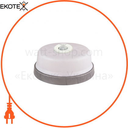 Світильник ERKA 1102D LED-SB, настінно-стельовий з вбудованим і регульованим датчиком руху, 12 W, 4200K, білий, IP 20, ERKA, 190106