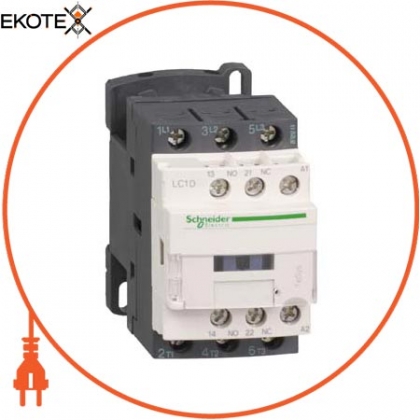 TeSys D contactor - 3P (3 NO) - AC-3 - <= 440 V 9 A - 277 V AC coil, Schneider, LC1D09W7