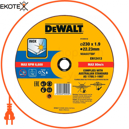 Круг отрезной DeWALT DT43909