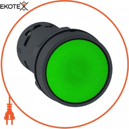 Кнопка 22 мм зелена з фіксатором 1NO, Schneider, XB7NH31