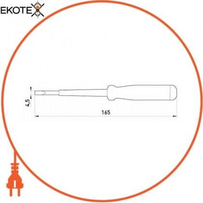 Enext t001105 индикатор-отвертка e.tool.test05 165х4, 5 прямой шлиц ас100-500в