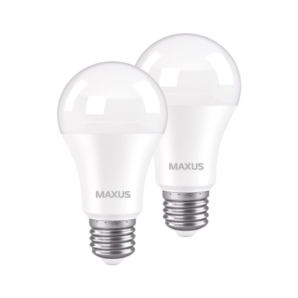 Лампа світлодіодна A60 10W 4100K 220V E27 (2шт), Maxus, 2-LED-776
