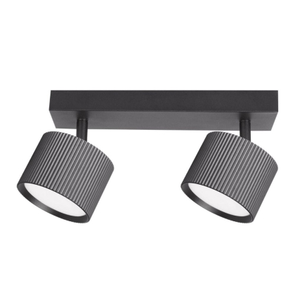 Світильник точковий накладний поворотний без лампи MAXUS Wave Spot Base GX53x2 Black, Maxus, 2-MAX-SW-GX53-BL