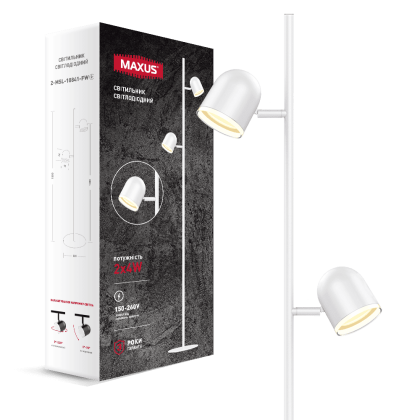 Спот світильник на 2 лампи MAXUS MSL-01F 2x4W 4100K білий, Maxus, 2-MSL-10841-FW