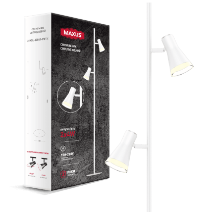 Спот світильник на 2 лампи MAXUS MSL-02F 2x4W 4100K білий, Maxus, 2-MSL-20841-FW