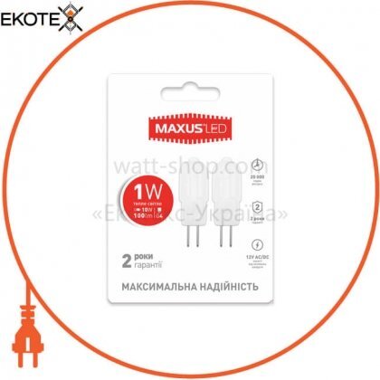 Maxus 2-LED-205 лампа светодиодная g4 1w 3000k 12v ac / dc