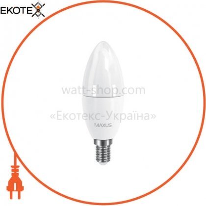 Набір LED ламп MAXUS C37 6W яскраве світло E14 (по 2 шт.) (2-LED-534-02), Maxus, 2-LED-534-02