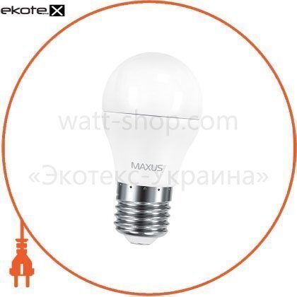 Лампа світлодіодна G45 F 6W 4100K 220V E27 (по 2 шт.), Maxus, 2-LED-542-01
