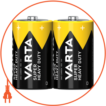 Батарейка VARTA SUPERLIFE D FOL 2 шт, Varta, 2020101302