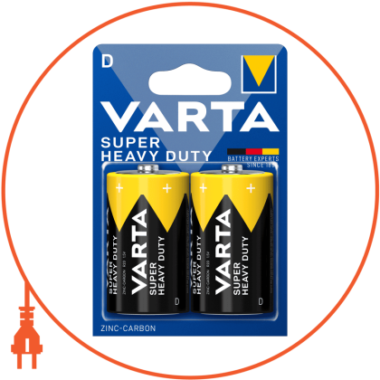 Батарейка VARTA SUPERLIFE D BLI 2 шт, Varta, 2020101412