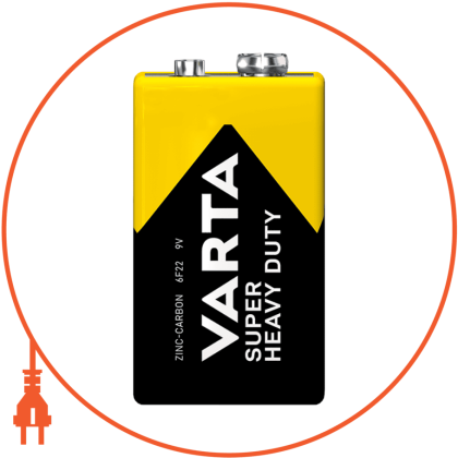 Батарейка VARTA SUPERLIFE 6F22 FOL 1 шт, Varta, 2022101301