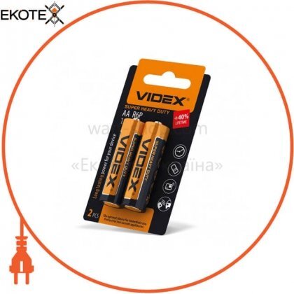 Videx 21158 videx  батарейка солевая videx r6p/aa 2pcs small blister 40 шт/уп