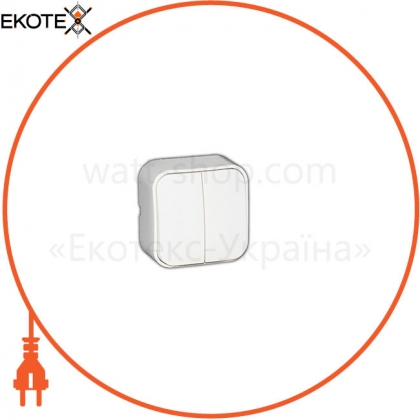 Elcor 211613 выключатель 2-й накладной atala белый kaxige