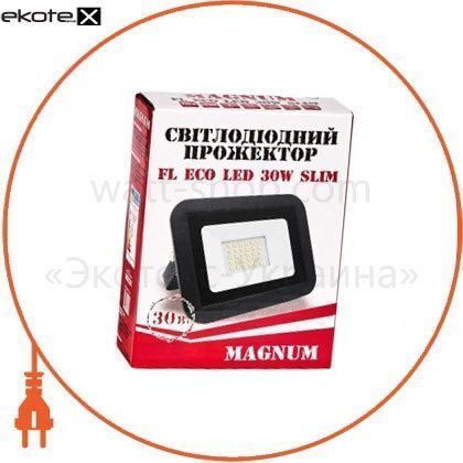Magnum 90011660 прожектор светодиодный magnum fl eco led 30вт slim 6500к ip65