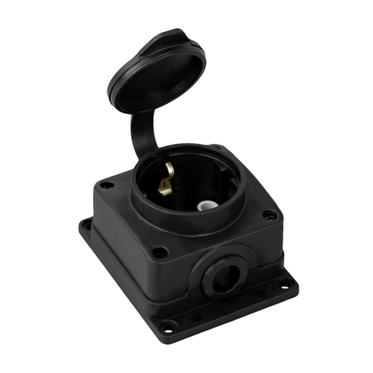 Колодка 1 гніздо з кришкою, Horoz Electric, 220-000-101