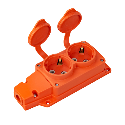 Колодка 2 гнізда з кришкою, Horoz Electric, 221-000-201
