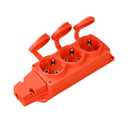 Колодка 3 гнізда з кришкою, Horoz Electric, 221-000-301