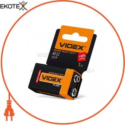 Videx 22528 videx батарейка солевая videx 6f22/9v (крона) 1pcs shrink card 24 шт/уп