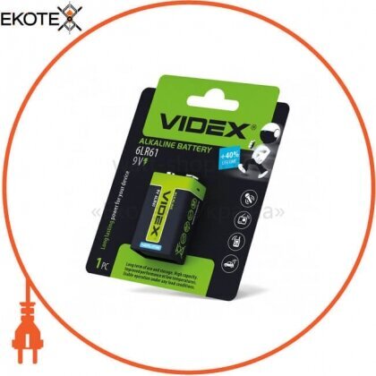 Videx 23235 videx батарейка щелочная videx 6lr61/9v (крона) 1pcs blister 12 шт/уп
