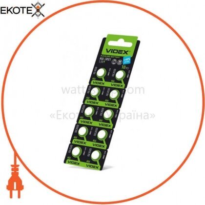 Videx 23269 батарейка часовая videx  ag 6 (lr921)  blister card 10 pc 100 шт/уп
