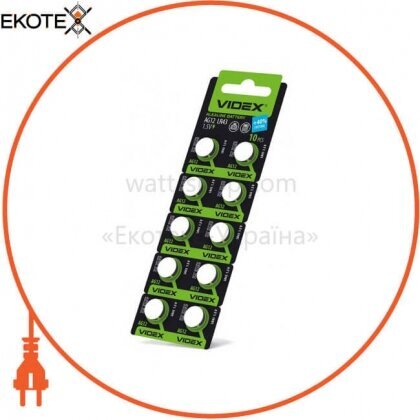 Videx 23271 батарейка часовая videx  ag 12(lr43) blister card 10 pc 100 шт/уп