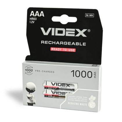 Акумулятори Videx HR03/AAA 1000mAh double blister/2шт, Videx, 23336